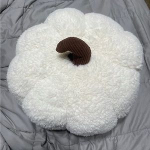 Ivory Sherpa Pumpkin Pillow